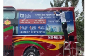 DÁN DECAL XE KHÁCH - BỆNH VIỆN TÂM ANH